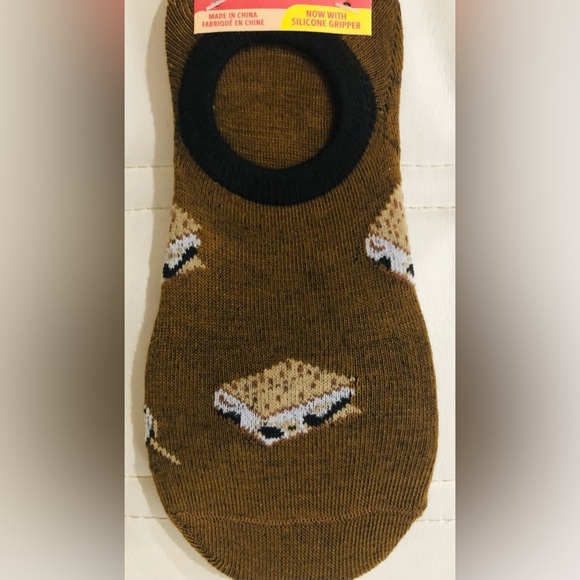 3pairs no slip silicon‎ gripper shoe liners hot pepper smores & taco pattern - Picture 9 of 11